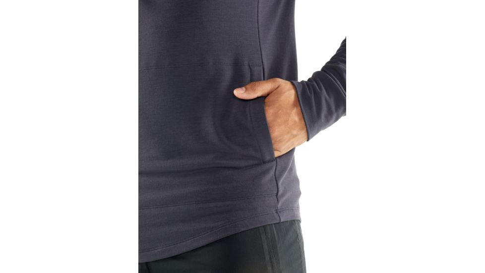 Icebreaker Cool-Lite Momentum Long Sleeve Hood - Men's, Panther, Medium, 103615004M