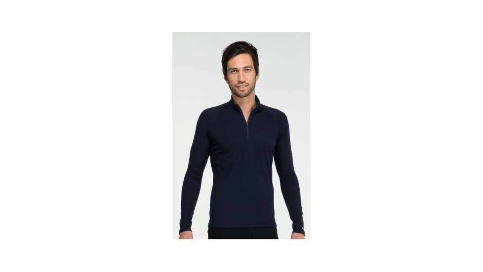 Icebreaker Mondo Long Sleeve Half Zip 200 - Men's-Large-Splash/Sail Stitch