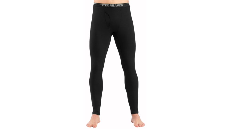 Icebreaker Oasis Leggings with Fly - Mens-Black-Medium