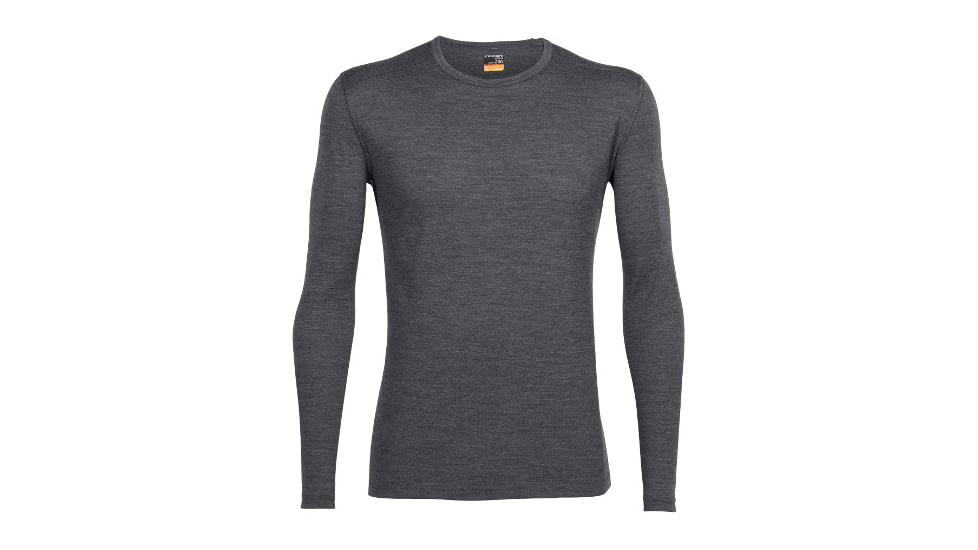 Icebreaker Oasis Long Sleeve Crew Top - Men's-Gritstone Heather-X-Large