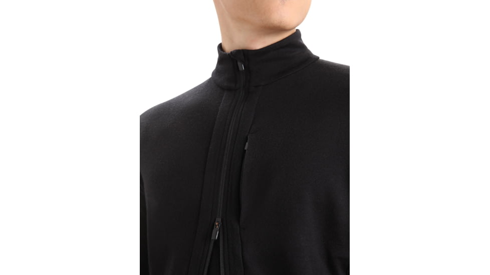 Icebreaker Original Long Sleeve Half Zip Top - Mens, Black, Extra Small, IB100871001XS
