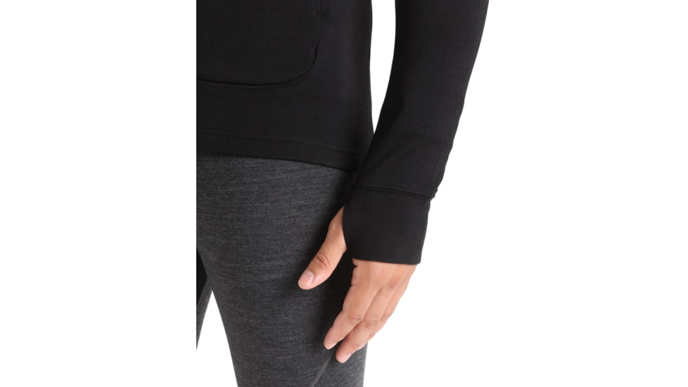 Icebreaker Original Long Sleeve Half Zip Top - Mens, Black, Extra Small, IB100871001XS