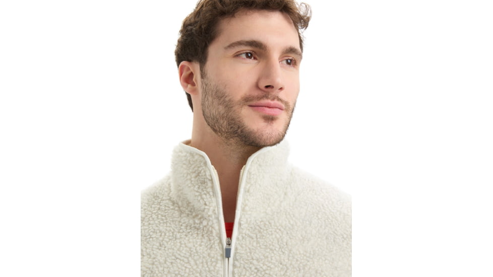 Icebreaker RealFleece Merino High Pile Vest - Mens, Ecru Heather/Snow, 2XL, IB0A56NZ227XXL