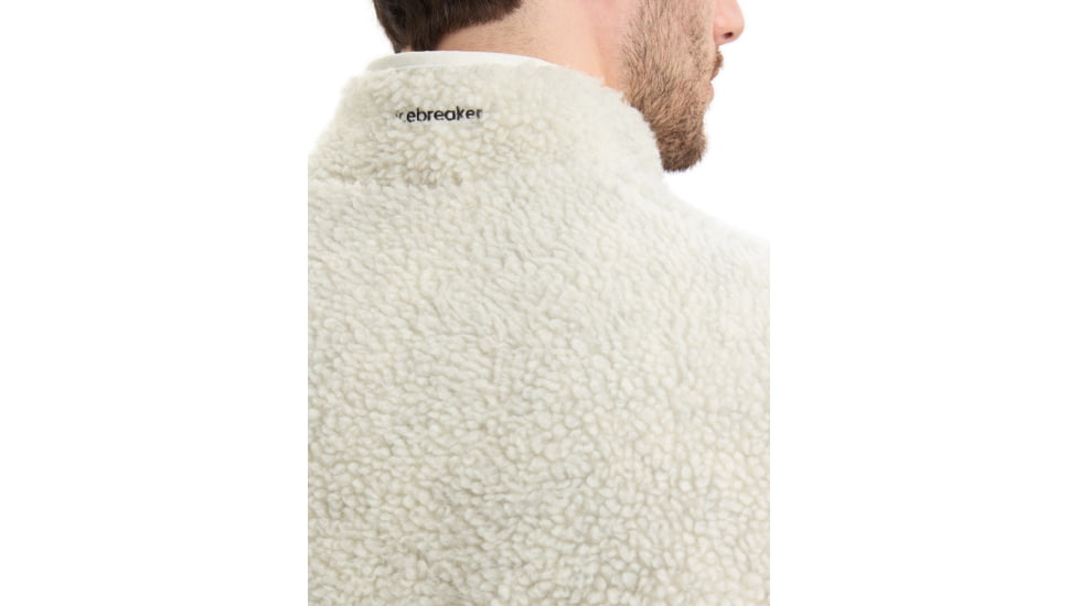 Icebreaker RealFleece Merino High Pile Vest - Mens, Ecru Heather/Snow, 2XL, IB0A56NZ227XXL