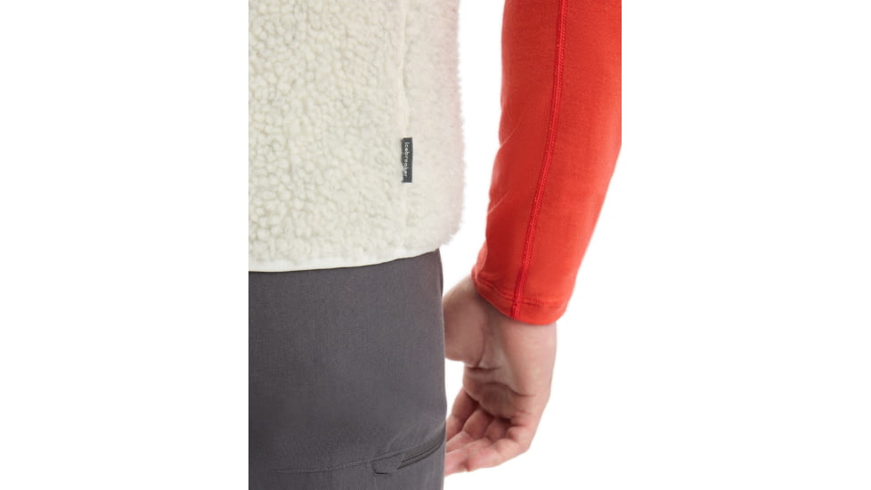 Icebreaker RealFleece Merino High Pile Vest - Mens, Ecru Heather/Snow, 2XL, IB0A56NZ227XXL