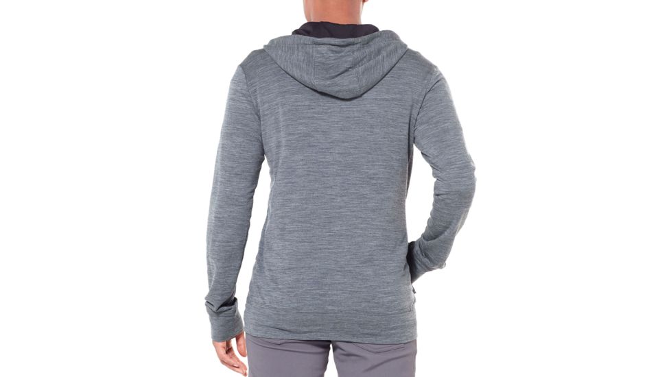 Icebreaker Shifter Long Sleeve Zip Hood - Men's, Gritstone Heather, Extra Large, 104044002XL