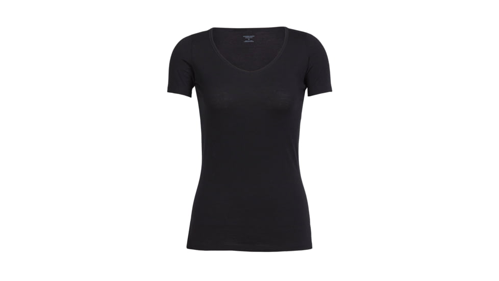 Icebreaker Siren Short Sleeve SweeTheart Top - Women's, Black, Extra Large, IB103062001XL