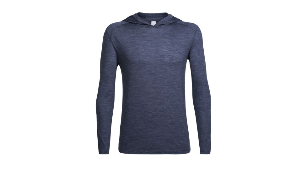 Icebreaker Sphere Long Sleeve Hood, Midnight Navy Hthr, L, 104138401L