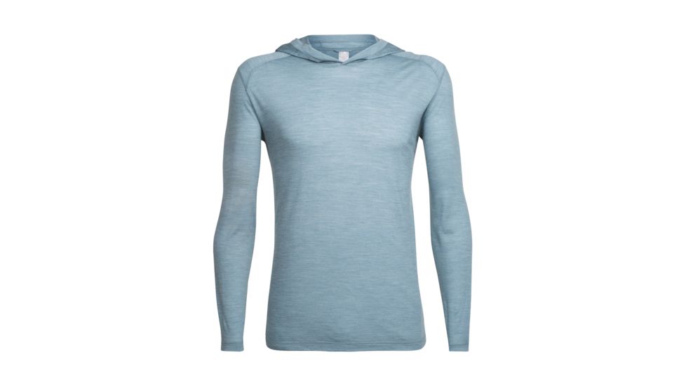 Icebreaker Sphere Long Sleeve Hood, Vapour Hthr, 2XL, 104138001XXL