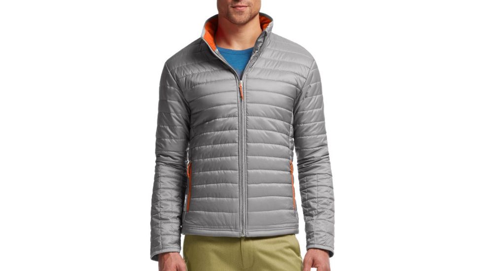 Stratus Long Sleeve Zip Jacket - Mens-Fossil/Spark-Small