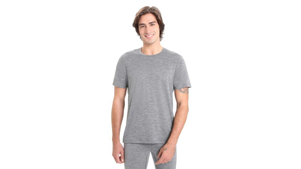 Icebreaker Tech Lite II Short Sleeve T-Shirt - Men's, Gritstone Heather, Large, IB0A59IY004L