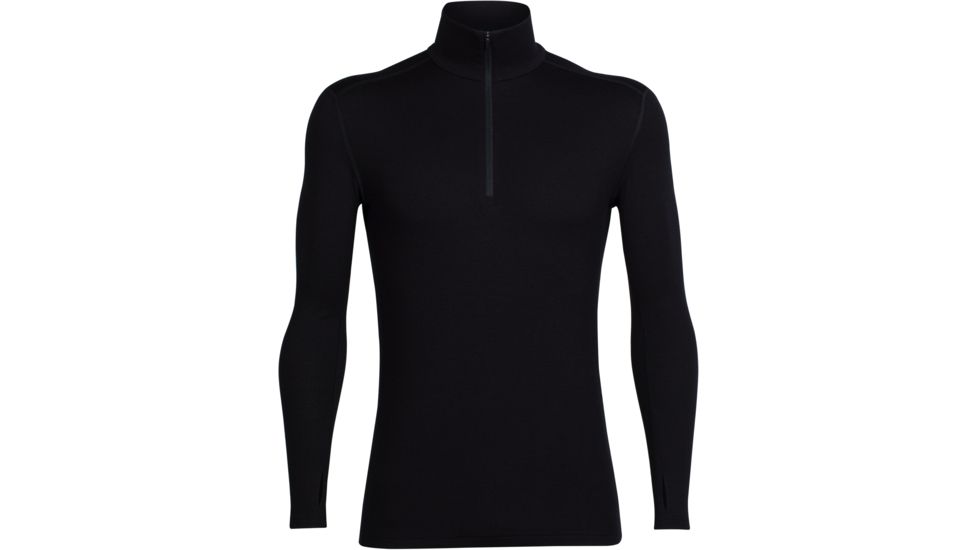 Icebreaker Tech Long Sleeve Half Zip - Men's-Black-X-Large