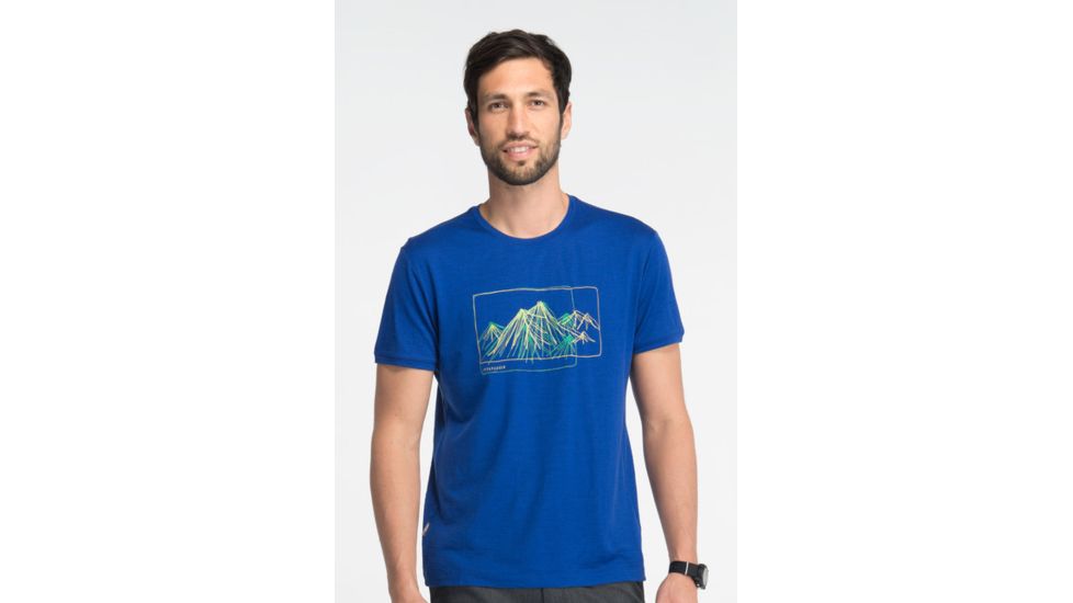 Icebreaker Tech T Lite Short Sleeve Aoraki Clearance - Men's-Cobalt-Large