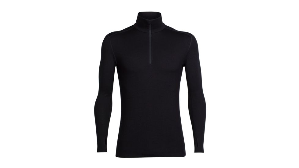 Icebreaker Tech Top Long Sleeve Half Zip, Black, 2XL, 104034001XXL