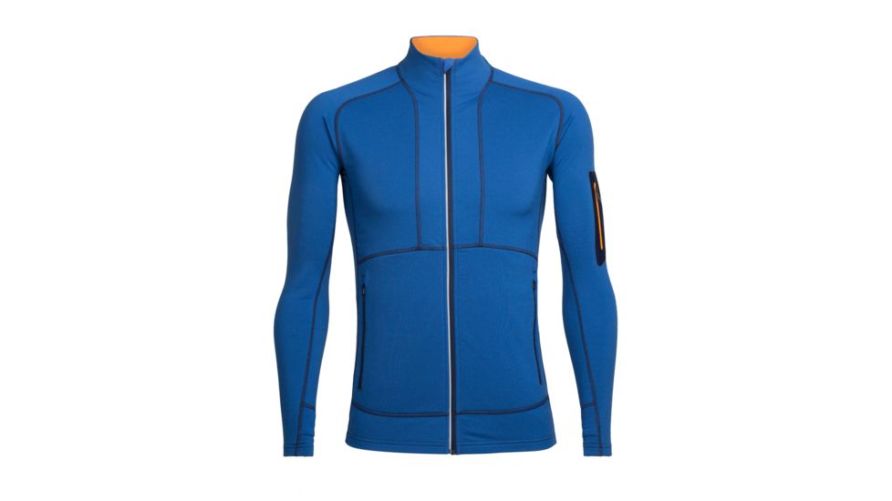 Icebreaker Tracer Long Sleeve Zip, Sea Blue/Koi, L, 104103402L