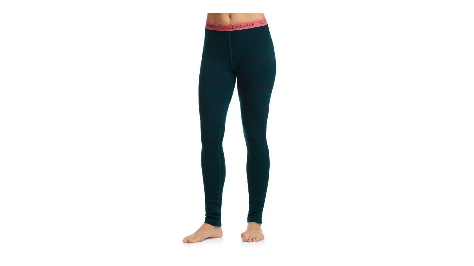 Icebreaker Vertex Leggings - Women's-Icon Fairisle Night/Grapefruit-Medium