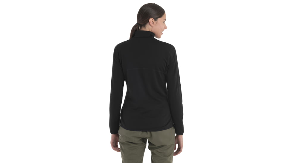 Icebreaker Women Merino 560 Realfleece Elemental LS Zip, Black, S, IBBA56SR001S
