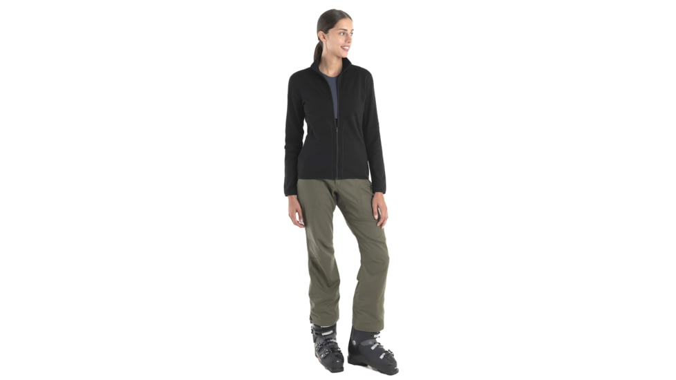 Icebreaker Women Merino 560 Realfleece Elemental LS Zip, Black, S, IBBA56SR001S