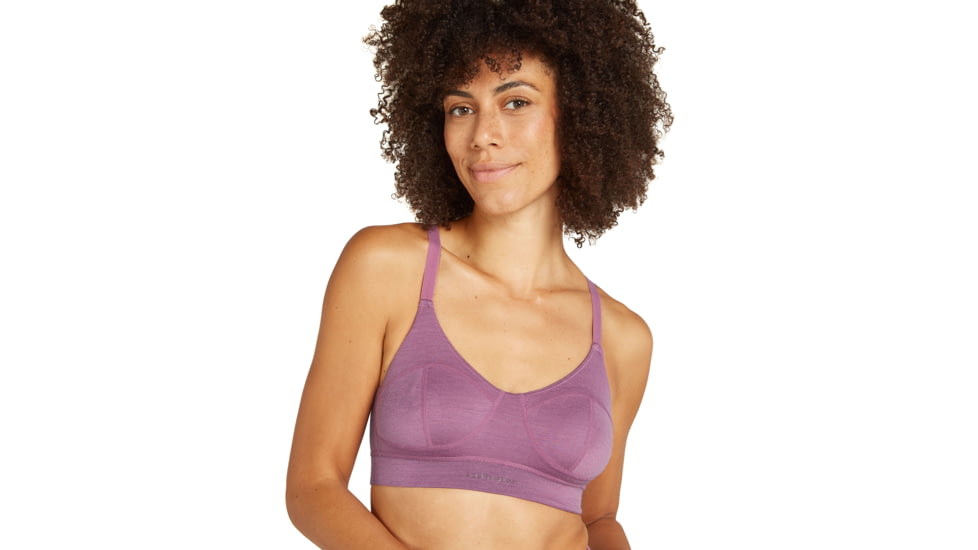 Icebreaker Women Queens Clasp Bra, Deco, S, IB0A59HR02VS