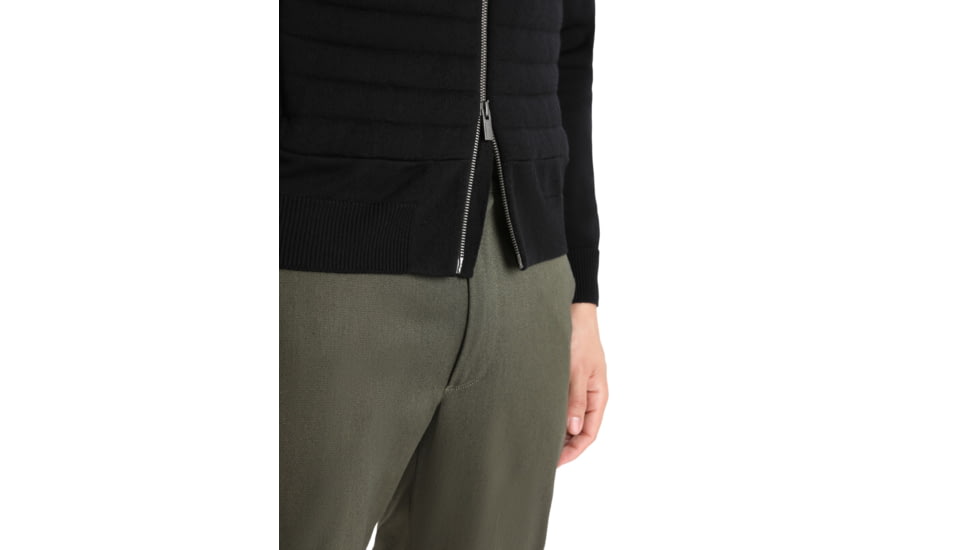 Icebreaker ZoneKnit Insulated Knit Bomber - Mens, Black, Medium, IB0A56JQ001M