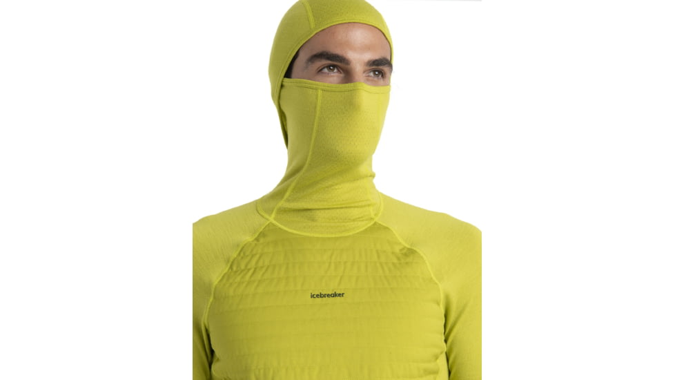 Icebreaker ZoneKnit Insulated Long Sleeve Thermal Hoodie - Mens, Bio Lime, Large, IB0A56GR864L