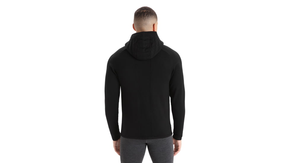 Icebreaker ZoneKnit Insulated Long Sleeve Zip Hoodie - Men's, Black, Large, IB0A59HH001L