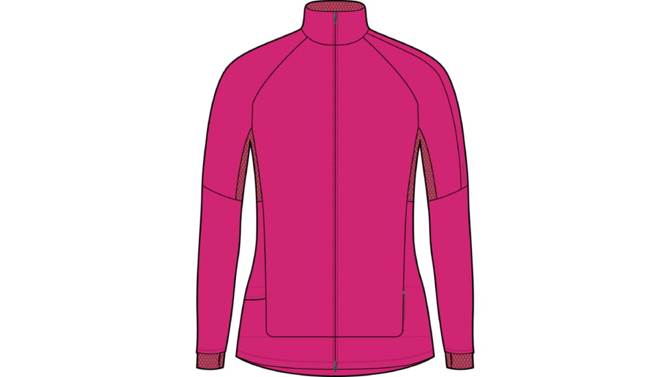 Icebreaker ZoneKnit Long Sleeve Zip Jacket - Women's, Tempo/Electron Pink/Cb, Extra Large, IB0A56IY858XL