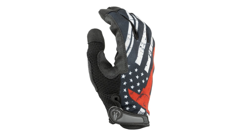 Industrious Handwear Red Line Flag w/Axe - Unlined - Full Finger Gloves, Large, EGC-RLF-L