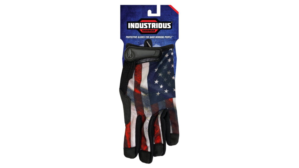 Industrious Handwear US Flag Battleworn Patriot - Unlined - Full Finger, Large, EGC-USGF-L