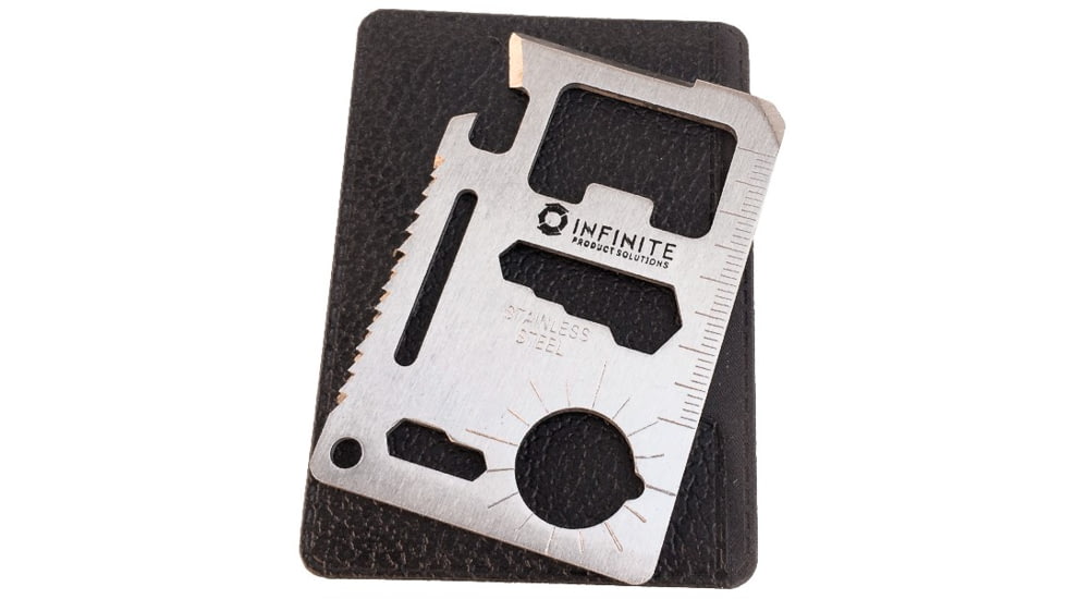 Infinite Product Solutions 11 In 1 Multi Tool Card, Polished Stainless Steel, CCMULTI111