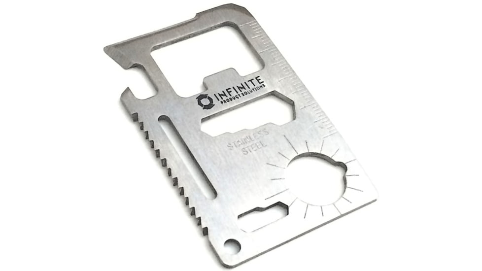 Infinite Product Solutions 11 In 1 Multi Tool Card, Polished Stainless Steel, CCMULTI111