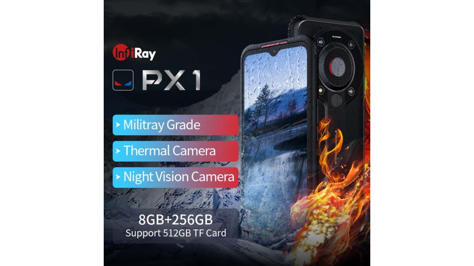 Infiray Rugged Thermal Phone, Black, Medium, PX1