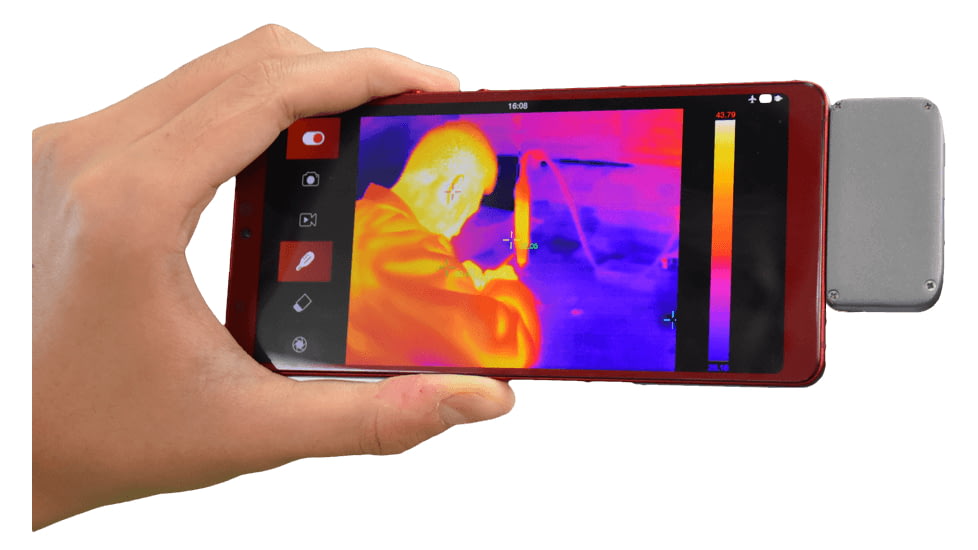 Infiray Xtherm T3S Thermal Imaging Camera, Phone Attachement, Silver, T3S