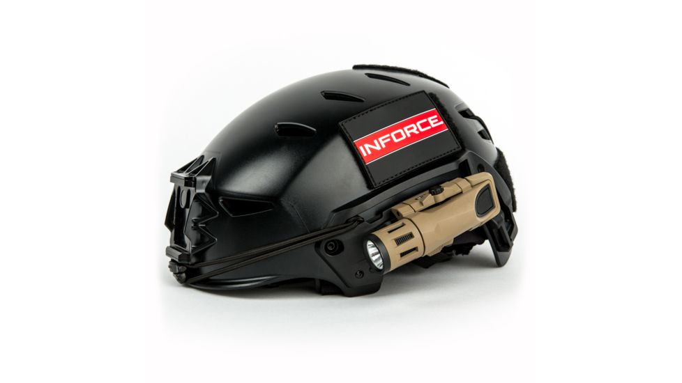 INFORCE 400 Lumens LED Helmet Flashlight, White Light, 100 mW IR Gen2, FDE, 4.1in Long HML-06-2