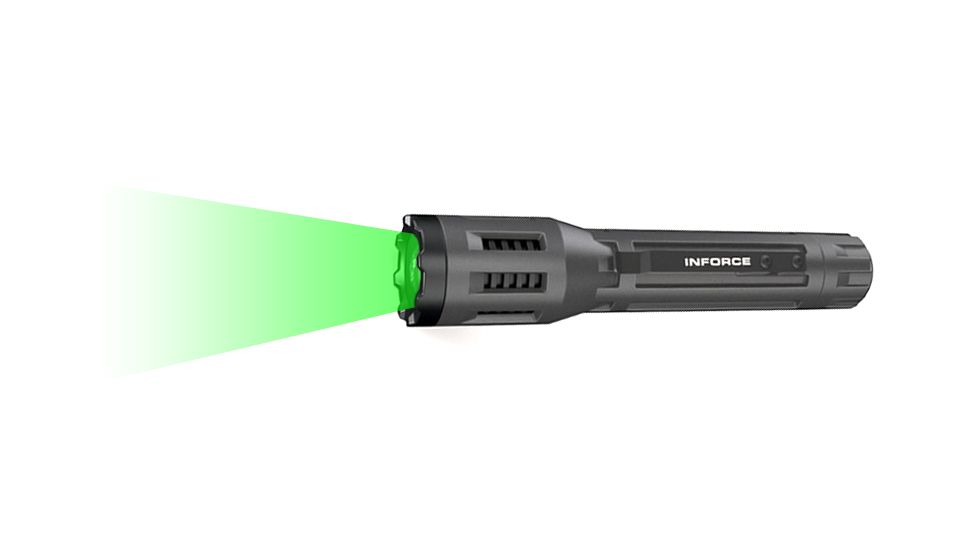 InForce 9V Flashlight Green LED INF-9V-B-G
