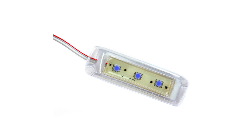Innovative Lighting 4x1 Tri-Lite - Clear Housing - 3 Blue LEDs 66031