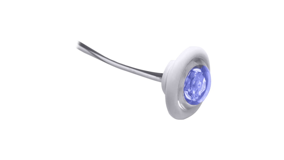 Innovative Lighting The Shortie LED Bulkhead/Livewell Light w/ White Grommet, Blue, 011-2540-7