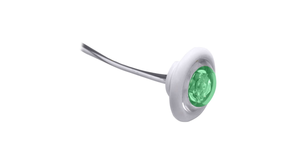 Innovative Lighting Bulkhead/Livewell Light &quot;The Shortie&quot; Green LED w/ White Grommet LED 39717