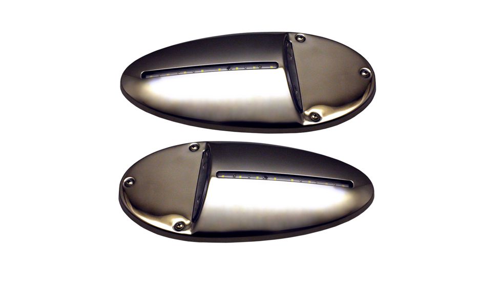 Innovative Lighting LED Docking Light, Mirrored Stainless Steel, Pair, 585-0220-7