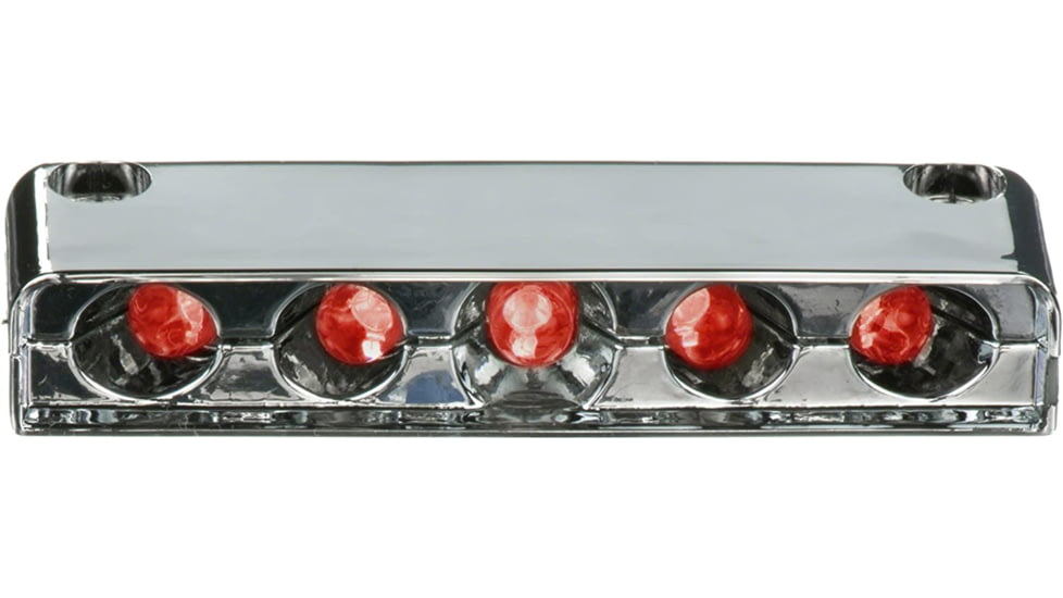 Innovative Lighting Surface-Mount 5 LED Step Light LED With Chrome Case, Red, 006-4200-7