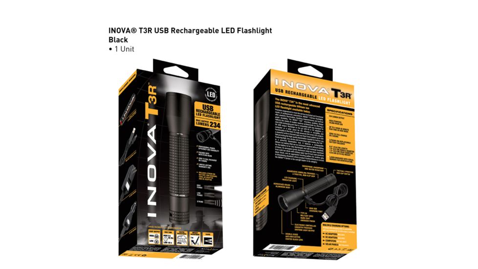 Inova T3R Flashlight - USB Rechargeable T3RTMA-HB
