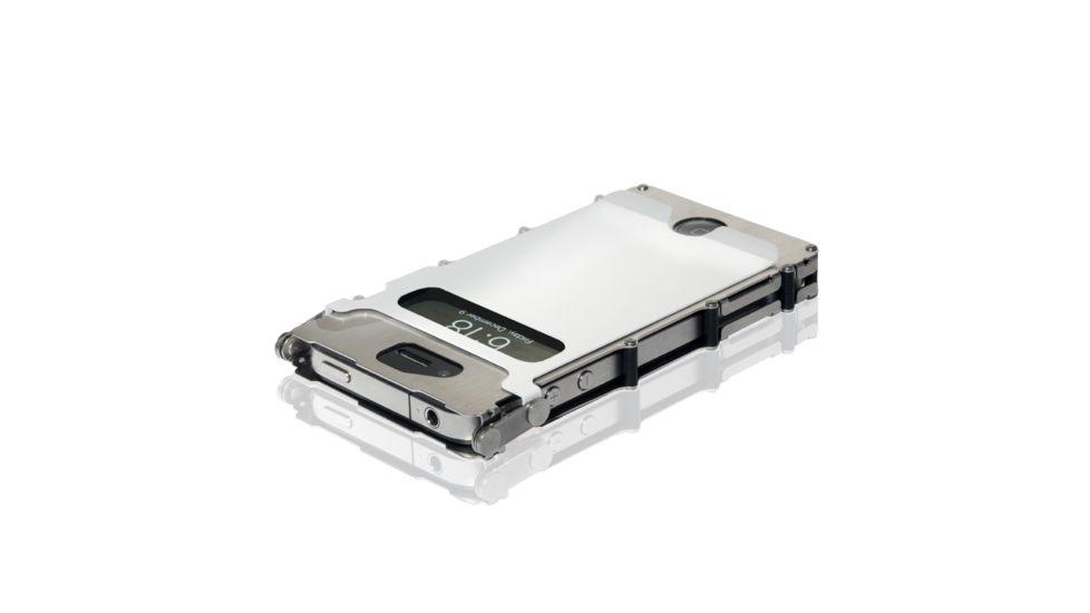 iNoxCase 360 Phone Case - Brushed Stainless with White Lid INOX4WX
