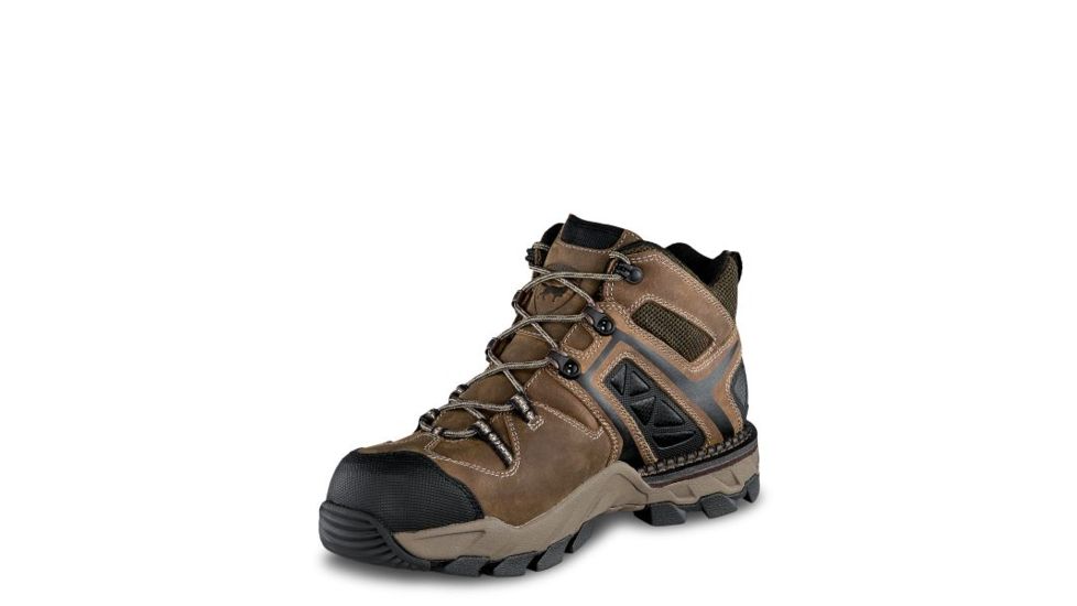 Irish Setter Crosby 83412 Mens Hiking Boot w/ Safety Toe, 5 in Height, Waterproof, Leather, D Medium Width, Brown, 10.5, 83412D 105