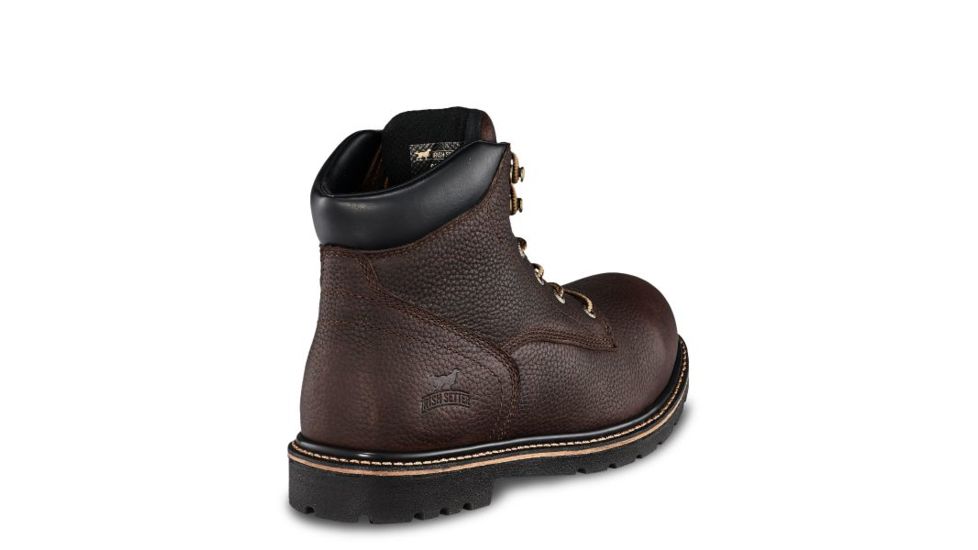 Irish Setter Farmington 83604 Mens Boot w/ Safety Toe, 6 in Height, Dark Brown Worn Saddle Leather, D Medium Width, Brown, 9.5, 83604D 095