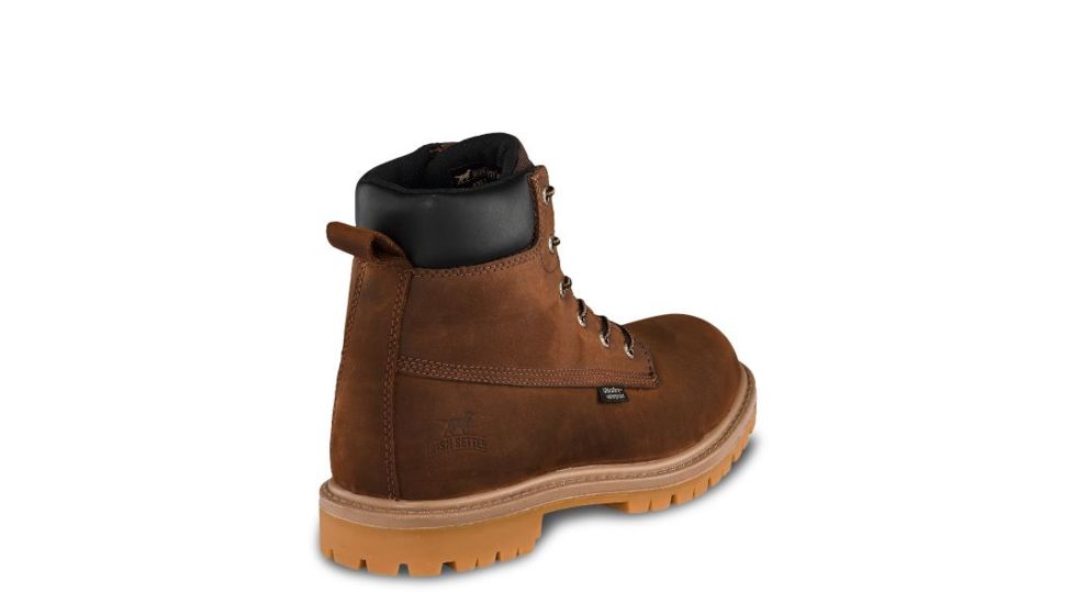 Irish Setter Hopkins 83614 Mens Boot w/ Safety Toe, 6 in Height, Waterproof, Gaucho Leather, D Medium Width, Brown, 9, 83614D 090