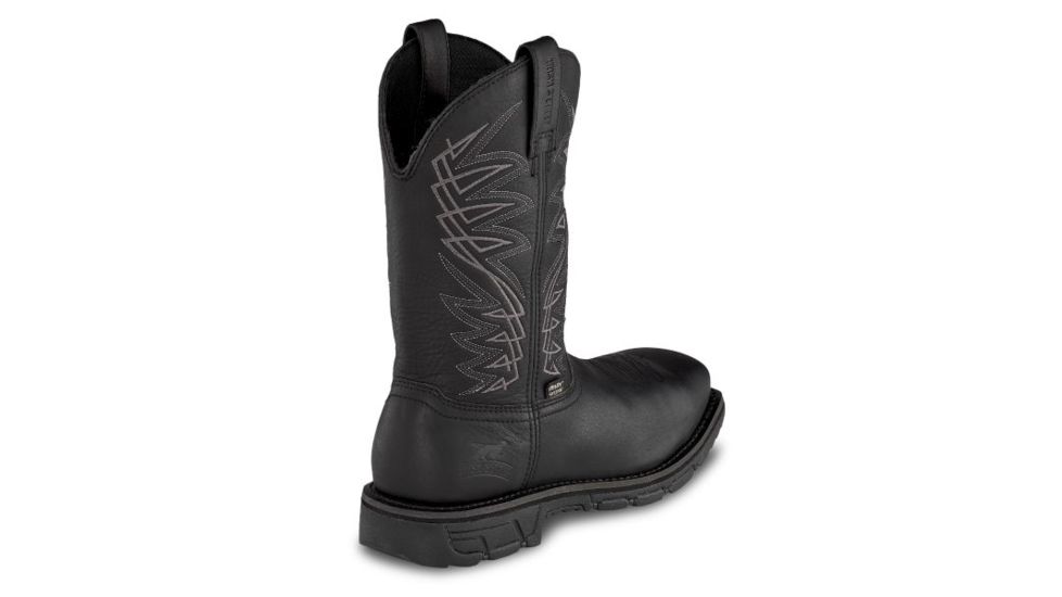 Irish Setter Marshall 83956 Mens Pull-On Boot w/ Safety Toe, 11 in Height, Waterproof, Leather, EE Extra Wide Width, Black, 12, 83956E2120