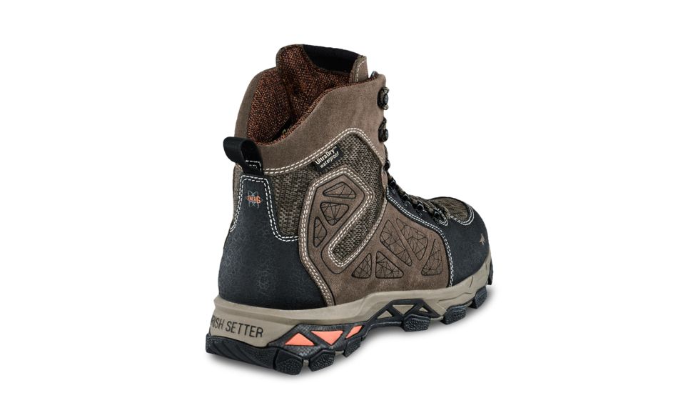 Irish Setter Mens Ravine 9in Waterproof Leather Hiking Boots w/ScentBan, Gray/Black, 14 E2, 02880E2140