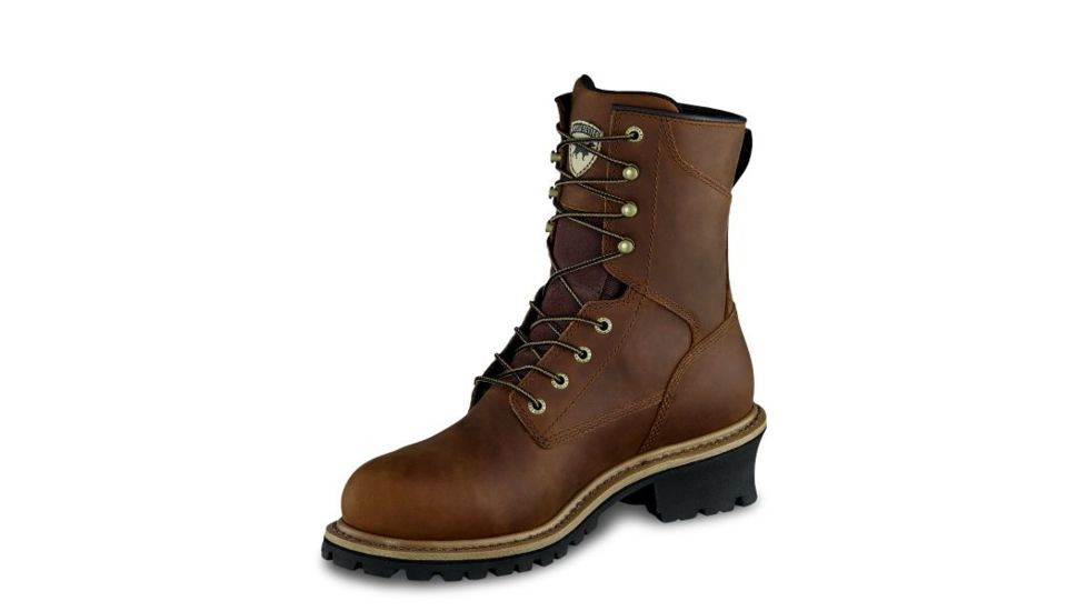 Irish Setter Mesabi 83834 Mens Logger Boot w/ Safety Toe, 8 in Height, Waterproof, Leather, D Medium Width, Brown, 11.5, 83834D 115