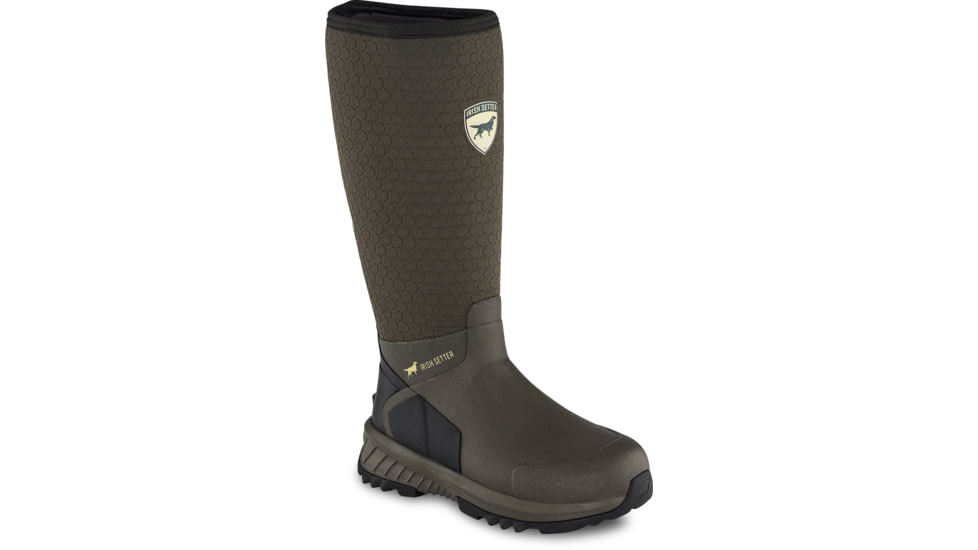 Irish Setter MudTrek, Rain Boots, Vulcanized Rubber, Green, 4, 04855E 040