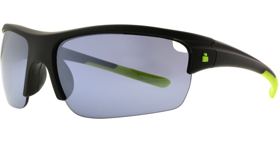 Ironman Atlas Sunglasses, Black Frame, Smoke with Full Silver Mirror Lens, 10230443.QTS